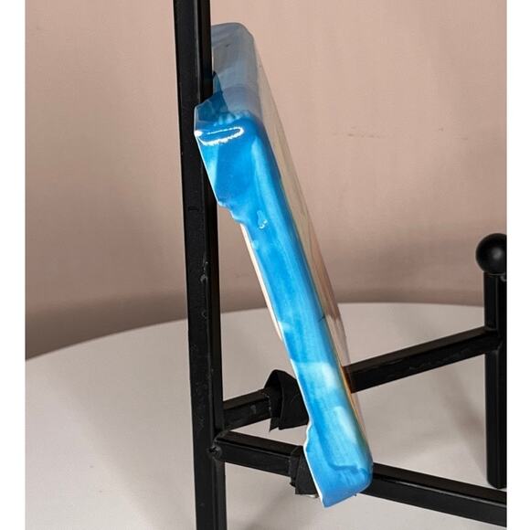 VTG 1990s Postmodern English Country Pottery Trivet Jennifer Eerdsmans - Picture 5 of 8